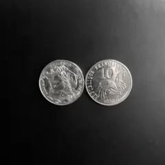 フランス　10フランコイン　1986年　硬貨　貨幣　古道具