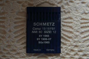 ♪♪♪新品・SCHMETZ・シュメッツミシン針・SY1965 SG×1965　NM:80 SIZE:12 10本セット♪♪♪35a