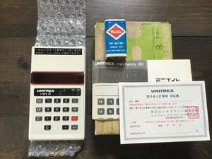 【電卓】　　UNITREX calculator 赤色LED電卓　昭和レトロ デッドストック
