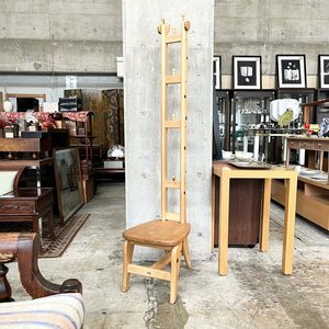 キリン型 キッズ ハイチェアラック 子供部屋 キッズ家具 ハンガーラック 木製 直接引取歓迎(横浜市) digjunkmarket