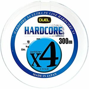 DUEL (デュエル) PEライン 釣り糸 HARDCORE X4 【 ライン 釣りライン 釣具 高強度 高感度 】 3.0号 300m 5色/