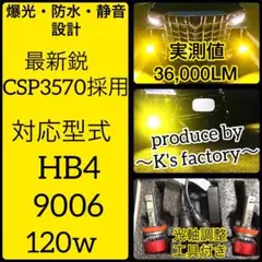 HB4/9006 スカッシュイエローフォグランプ最新鋭CSP36,000LM