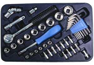 PROMATETOOLS 40pcs.ソケットレンチセット KS-40 ☆ラチェットレンチ