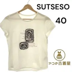 ★SUTSESO スチェッソ トップス Tシャツ 半袖  ホワイト 40