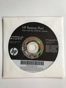HP Restore Plus Start with this DVD for restore