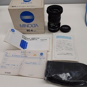 MINOLTA ミノルタ M-ROKKOR 90mm 1:4 カメラレンズ 美品 箱説明書付き　み