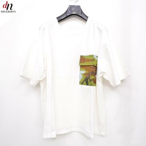 16SS SOPHNET. ソフネット S/S CAMOUFLAGE POCKET WIDE CUT&SEWN 半袖 カモフラ 迷彩 ポケット ワイド TEE Tシャツ カットソー WHITE M