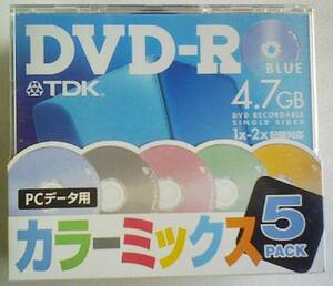 送520~ TDK DVD-R 2倍速 5枚組 国産