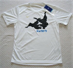 ミズノ　MIZUNO　QUICKDRY　トレーニング用高機能プリントTシャツ　白色/ジュウドウ絵柄　サイズ XL　涼感/通気/吸汗速乾機能　定価 4070円