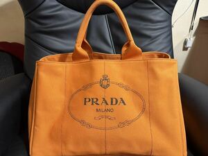 PRADA プラダ カナパ トートバッグ ハンドバッグ CANAPA オレンジ　