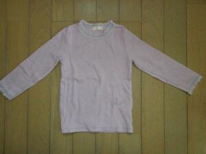 KP★紫のミミちゃんとレースがかわいい長袖Tシャツ★95