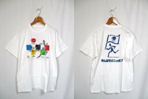 d309　オリンピック　2004　Tシャツ　OLYMPIC　DAY　RUN　白　35-8