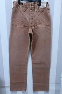 3-3558/ヘラーズカフェ ブラウンダックパンツ USEDWASH HELLER