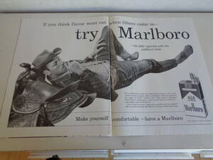 即決　広告　アドバタイジング　タバコ　シガレット　マルボロ　Ｍａｒｌｂｏｒｏ　１９６０ｓ　レトロ　パッケージ　ミッドセンチェリー