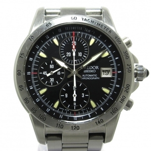 SEIKO CREDOR(セイコークレドール) 腕時計 フェニックス 6S78-0A10/GCBP997 メンズ SS/クロノグラフ 黒