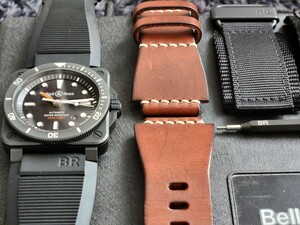 【保証書等完備】Bell&ross BR03-92 DIVER BLACK MATTE　ベルアンドロス　ベル&ロス　腕時計　ミリタリー　ウォッチ　アウトドア