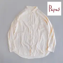 【美品‼️】パパス イエローオックスフォードシャツ 日本製 papas