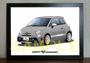 ABARTH アバルト ６９５ esseesse エッセエッセ デジタルイラスト 自動車アートA4 フィアット FIAT