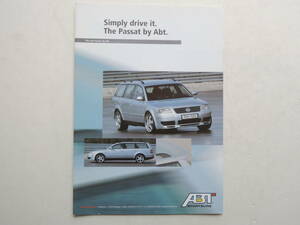 【カタログのみ】 ABT VW パサート B5.5型 2001年 カタログ リーフレット フォルクスワーゲン ドイツ語版 美品