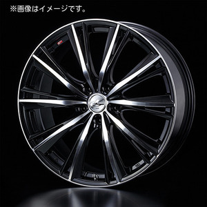 【個人宅発送可能】ウエッズ Weds 17X7.0J +42 5H PCD114.3 BKMC ホイール 1本 LEONIS WX レオニス・ダブルエックス (33884)