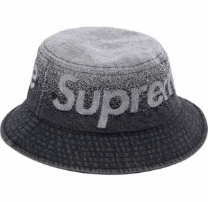 ☆超激レア☆Supreme Fade Jacquard Denim Crusher Black シュプリーム デニム クラッシャー ハット