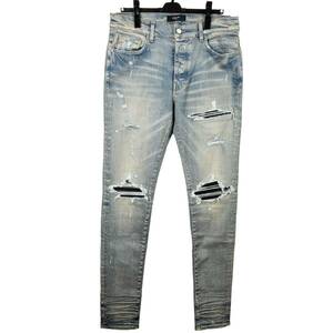 AMIRI (アミリ) MX1 CLAY INDIGO Knee Damaged Design Denim Pants (indigo)