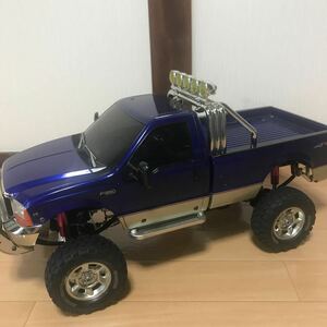 ■タミヤ 1/10電動RC4×4ピックアップ フォードF-350ハイリフト メカ無しジャンク扱い