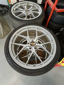 BBS RIーD ダイヤモンドシルバー　　RI042 20×9J インセット42 5/114.3 245/35r20 アドバンスポーツ 4本セット中古品