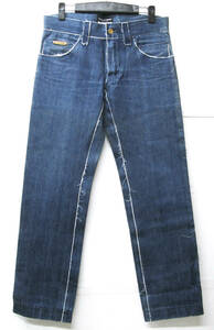 ドルチェ&ガッバーナ ：金ジップ デニム 44 ( D&G DOLCE & GABBANA denim jeans ジーンズ クラッシュ ゴールド アーカイブ