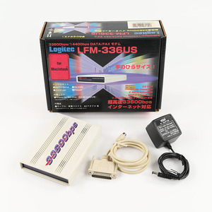 Logitec LFM-336US DATA/FAXモデム Macintosh用 通電確認済み（ジャンク商品）