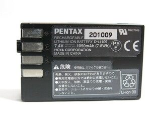 【 中古現状品 】PENTAX D-LI109 純正バッテリー ペンタックス [管ET647]