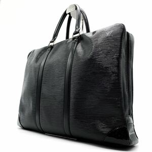 1円〜【良品】LOUISVUITTON ルイヴィトン ビジネスバッグ エピ ポルトドキュマン ヴォワヤージュ ブラック 黒 レザー メンズ A4 通勤 書類