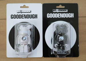 希少★GOODENOUGH x MEDICOM TOY★ベアブリック 100%・2体セット／検索 千秋 tension kaws bape 1000% グッドイナフ fragment FIRST