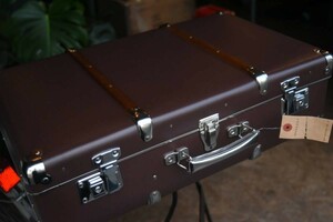 5657 55cm　L ダークブラウン「KAZETO社」トランクケース 90年の歴史 チェコの鞄　新品 ビンテージ カバン アンティーク 旅行 スーツケース