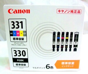 1000円スタート インクカートリッジ Canon キャノン マルチパック6色 純正品 BCI-331+330/6MP 標準容量タイプ 印刷 箱付 WHO EE①201