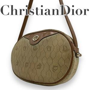 Christian Dior ディオール　s1 キャンバス　ショルダーバッグ　茶