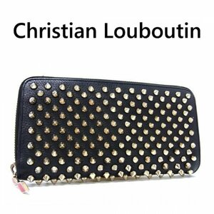Christian Louboutin クリスチャンルブタン ウンドファスナー 長財布 ブラック系 316-23