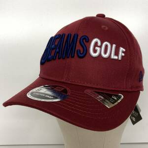新品未使用品 NEW ERA × BEAMS GOLF 別注 フラッグロゴ キャップ 刺繍 エンジ 9FIFTY ビームスゴルフ ニューエラ LOGO CAP 帽子 1060089