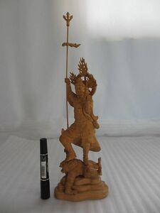 毘沙門天立仏像　総高さ45センチ　新品・未使用　特価品　u599