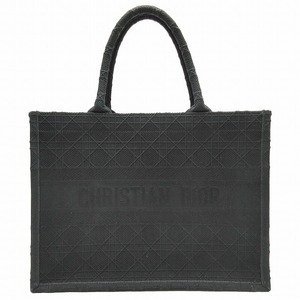 美品 クリスチャンディオール Christian Dior BOOK TOTE ブック トート カナージュ ミディアムバッグ ハンドバッグ エンブロイダリー