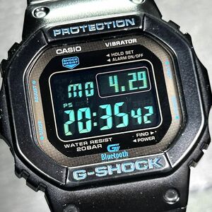 30周年記念モデル 美品 CASIO カシオ G-SHOCK ジーショック GB-5600AA-A1 腕時計 クオーツ デジタル 多機能 ブラック 裏蓋ゴールド メンズ