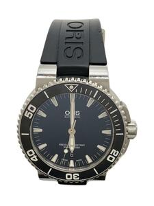 ORIS◆自動巻腕時計/アナログ/ラバー/BLK/7653/ 20231105日差-6