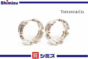 1円【TIFFANY＆Co.】良品 ティファニー ゲート コンビ ピアス K18YG/シルバー925 メンズ/レディース アクセサリー