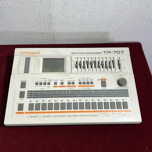 3棚030 希少Roland ローランド TR-707 Rhythm comporser リズムマシン/ドラムマシン/コレクター放出品　通電可　ジャンク