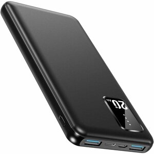 モバイルバッテリー 20000mAh 大容量 軽量 急速充電器 3台同時充電 薄型 PSE 5v/2a USB-A+Type-C入出力ポート iPhone Android