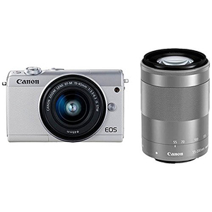 【中古】Canon製 EOS M100 ダブルズームキット ホワイト [管理:1050014122]