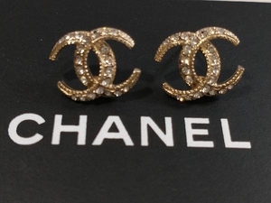 CHANEL シャネル ピアス 15C ラインストーン