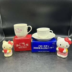 SANRIO ハローキティ　Hello Kitty 第一勧業銀行ノベルティ　陶器貯金箱　マグカップ カップ &ソーサー M8