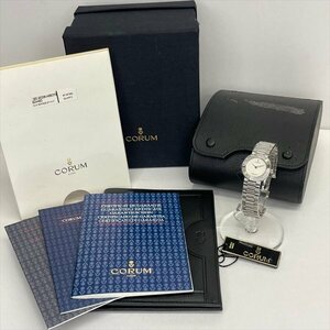 CORUM コルム ROMVLVS ロムルス 165.103.20 V400 レディース腕時計 QZ クォーツ 2針 SS 白系文字盤 箱/保証書/付属品あり 稼働品 美品