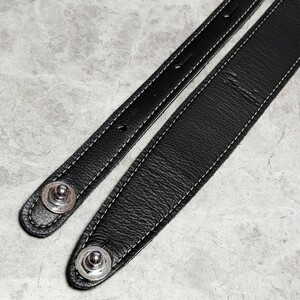 FENDER フェンダー Artisan Crafted Leather Straps 2 Black &シャーラーロックピン